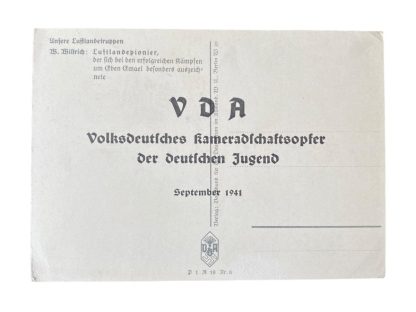 Original WWII German Fallschirmjäger post card