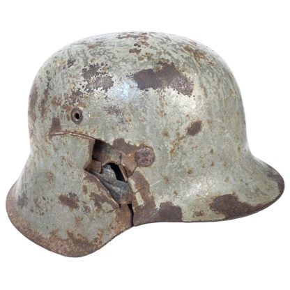 Original WWII German M42 'Shipboard grey' Kriegsmarine KIA helmet