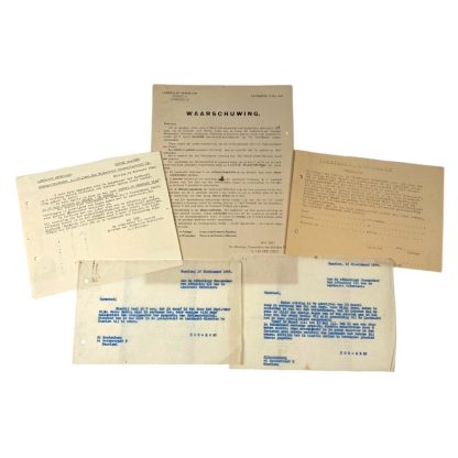 Original WWII Landwacht Nederland document grouping
