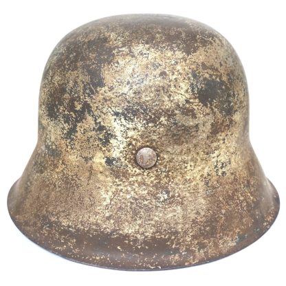 Original WWII German M42 winter camouflage helmet