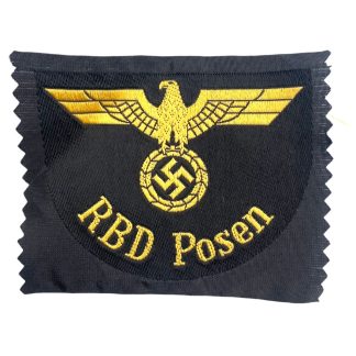 Original WWII German Reichsbahn 'RBD Posen' insignia