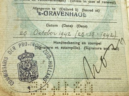 Original WWII Dutch passport Ridderkerk