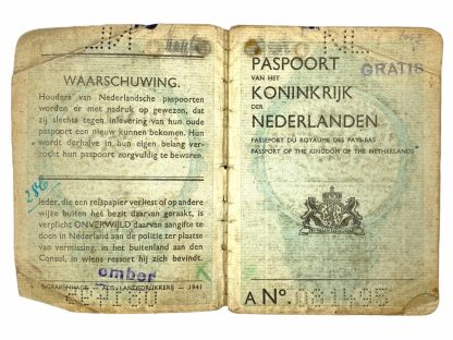 Original WWII Dutch passport Ridderkerk