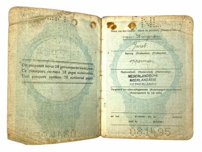 Original WWII Dutch passport Ridderkerk