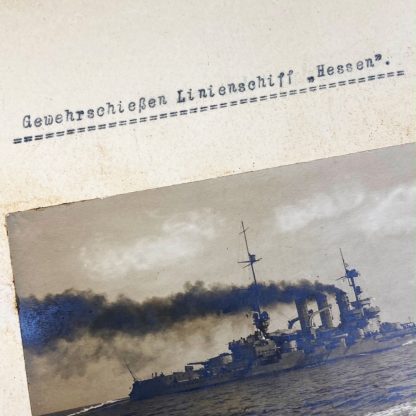 Original German Reichsmarine citation Gewehrschiessen Linienschiff 'Hessen'