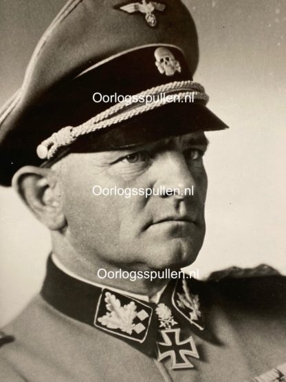 Original WWII German Waffen-SS large portrait photo Sepp Dietrich