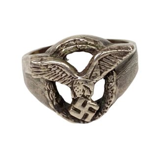Original WWII German Luftwaffe silver pilot ring