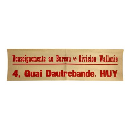 Original WWII Walloon SS Sturmbrigade Wallonien recruitment poster Huy