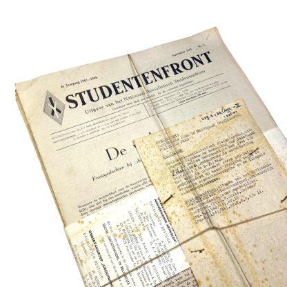 Original WWII Dutch Studentenfront newspaper grouping