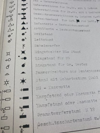 Original WWII German 'New tactical signs' list