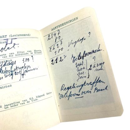 Original WWII Flemish VNV pocket agenda