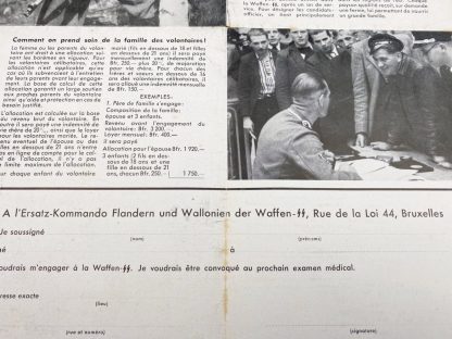 Original WWII Walloon Waffen-SS leaflet