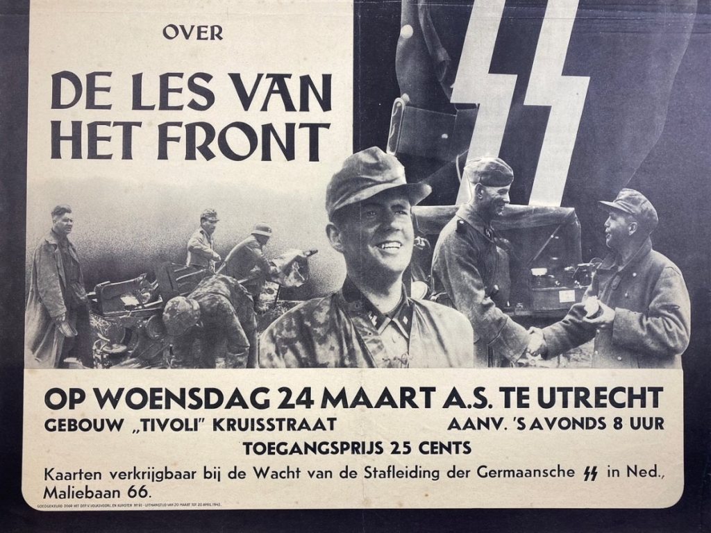 Original WWII Dutch SS poster - Germaansche SS in Nederland ...