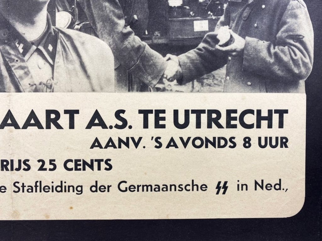 Original WWII Dutch SS poster - Germaansche SS in Nederland ...