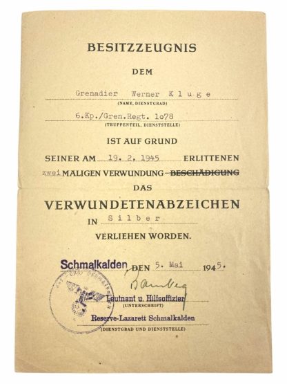 Original WWII German WH grouping 'Grenadier-Regiment 331'