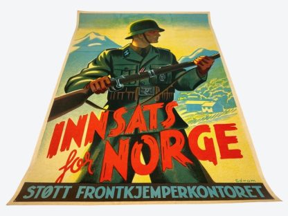 Original WWII Norwegian Waffen-SS poster 'Innsats for Norge'