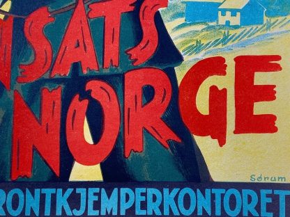Original WWII Norwegian Waffen-SS poster 'Innsats for Norge'