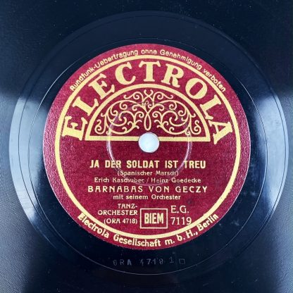 Original WWII German record - Ja der soldat ist treu & Der kleine Reiter