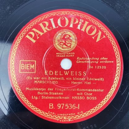 Original WWII German Luftwaffe record - Edelweiss & Dorothee