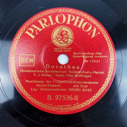 Original WWII German Luftwaffe record - Edelweiss & Dorothee