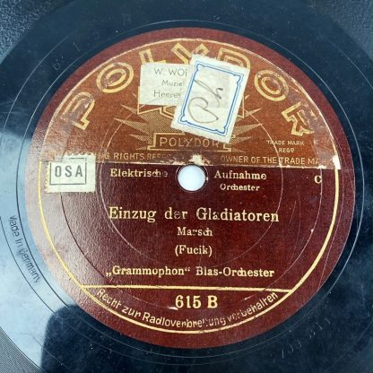 Original WWII German WH record - Mit Eichenlaub und Schwertern marsch & Einzug der Gladiatoren