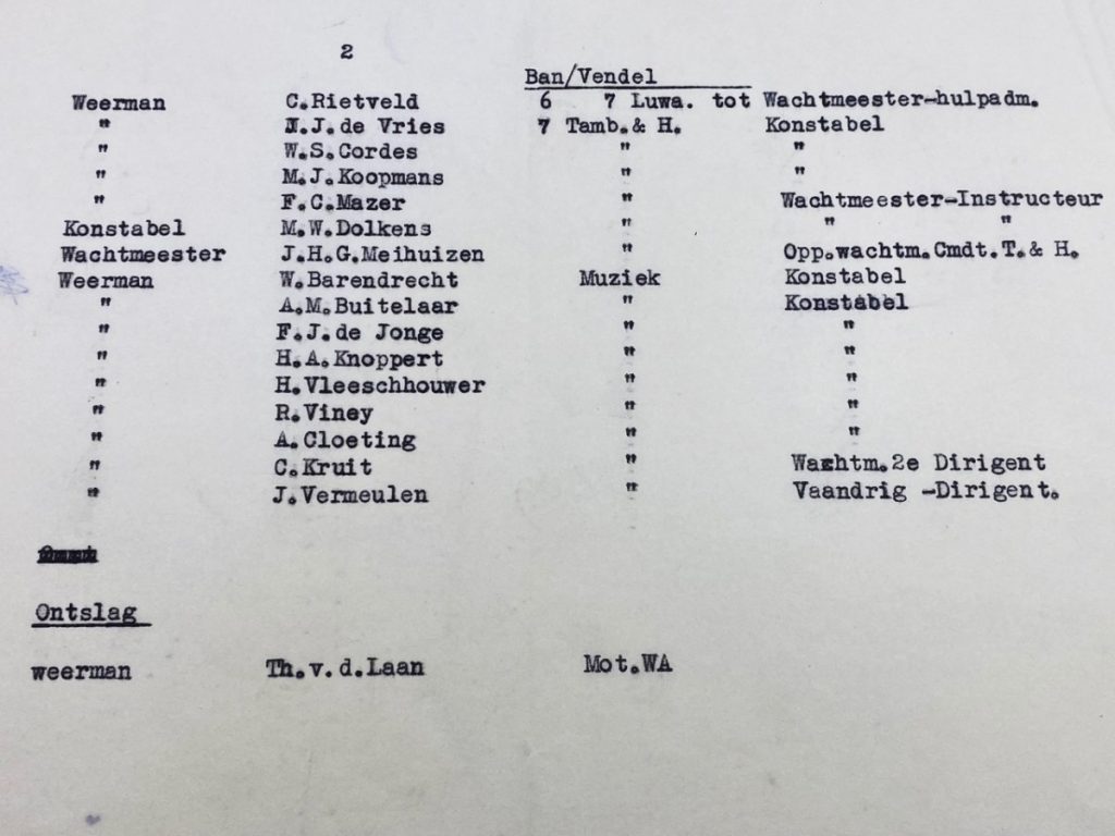Original WWII Dutch NSB W.A. Heerban list Den Haag - Oorlogsspullen.nl