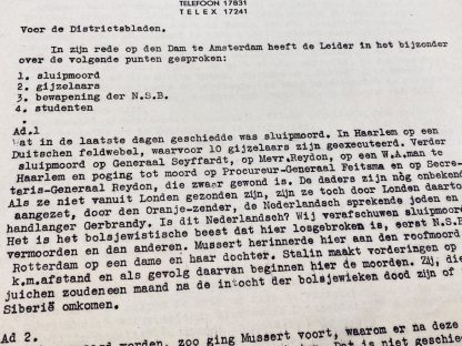 Original WWII Dutch NSB persdienst documents