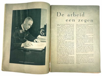 Original WWII Nederlandsche Arbeidsdienst magazine 'Onze Jeugd in den Arbeidsdienst'