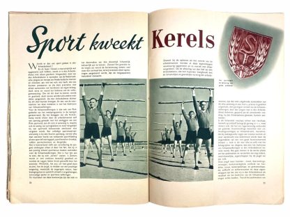 Original WWII Nederlandsche Arbeidsdienst magazine 'Onze Jeugd in den Arbeidsdienst'