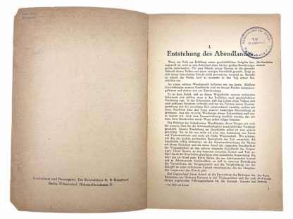 Original WWII German SS booklet 'Reichsschule Valkenburg' Das Reich und Europa