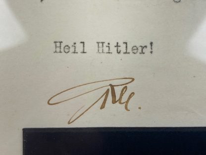 Original WWII German Rudolf Hess letter with autograph