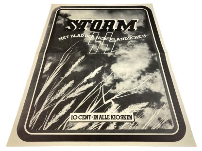Original WWII Dutch SS poster - Storm het blad der Nederlandsche SS