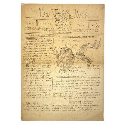 Original WWII Dutch resistance newspaper - De Vrije Pers (Gouda en omstreken)
