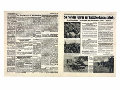 Original WWII Allied droppings leaflet 'Völkische Beobachter'