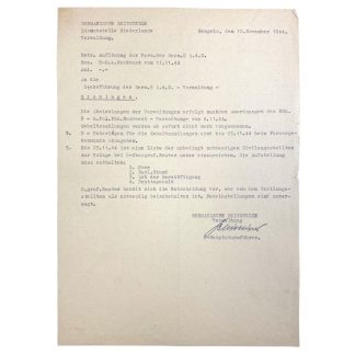 Original WWII German Waffen-SS document Hengelo/Groningen