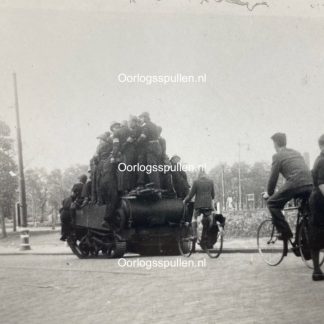 Original WWII Dutch photo - Allied tanks enter The Hague May 1945