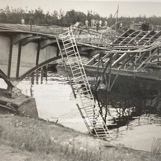 Original WWII Dutch May 1940 photo destroyed bridge at Best