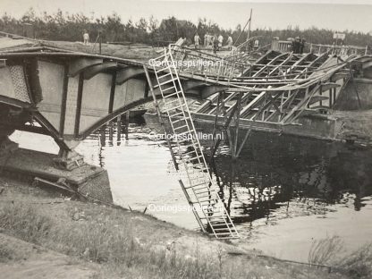 Original WWII Dutch May 1940 photo destroyed bridge at Best