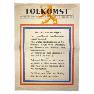 Original WWII Dutch liberation announcement flyer