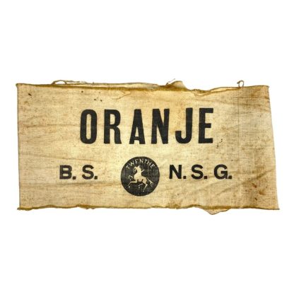 Original WWII Nederlandse Binnenlandse Strijdkrachten 'Oranje' armband Twente