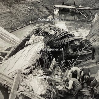 Original WWII Dutch May 1940 photo destroyed bridge at Veghel