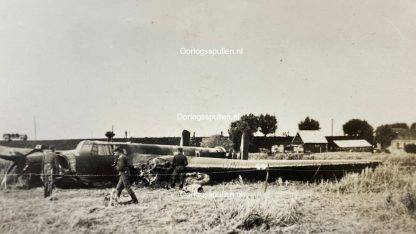 Original WWII Dutch photo - Crashed British airplane