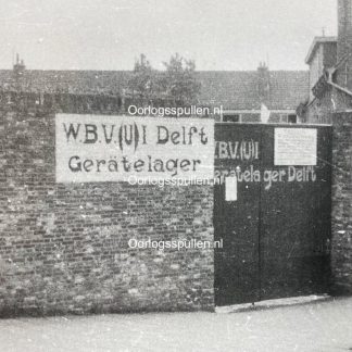 Original WWII Dutch photo - German military storage in Delft
