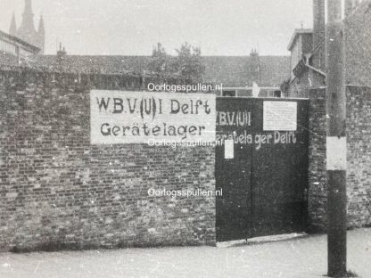 Original WWII Dutch photo - German military storage in Delft