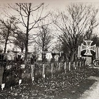 Original WWII Dutch photo - German graves at the cemetery in Rotterdam