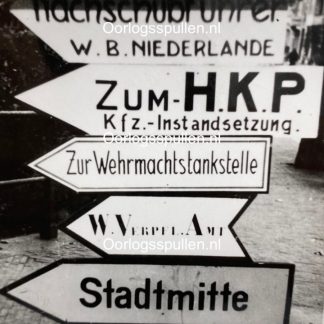Original WWII Dutch photo - Signs in Delft or Den Haag