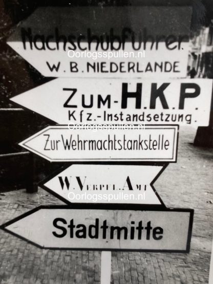 Original WWII Dutch photo - Signs in Delft or Den Haag