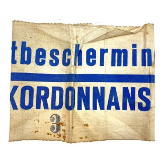 Original WWII Dutch 'Luchtbeschermingsdienst' ordonnance armband Haarlem