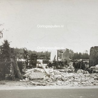 Original WWII Dutch May 1940 photo destruction at Langeboom