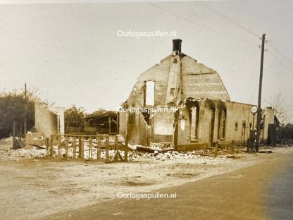 Original WWII Dutch May 1940 photo destruction in Mill/Langeboom